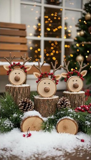 DIY Rustic Wooden Christmas Decor Ideas Handmade Holiday Inspiration 🦌⭐