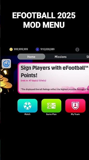 Efootball PES v9.5.1 Mod Menu New Update 2025 | Efootball Mod Apk v9.5.1 Unlimited Coins & Gp 2025