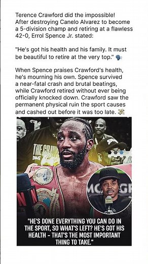 Errol Spence Jr. on Terence Crawford