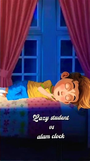 lazy student vs alarm clock ⏰ #backbancher #animation