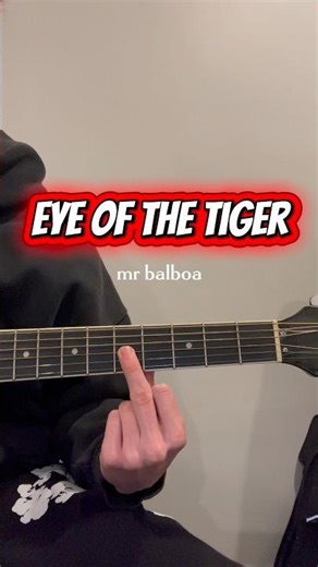 how to play eye of the tiger on guitar #guitar #guitartutorial #easyguitarsongs #acousticguitar