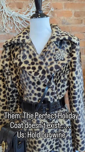 This ENTIRE vintage look has us ❤️❤️殺殺 All available in shop or shipping available! Vintage 60s Woodward Shops Fur Coat: 92 Vintage 80s Leather Belt: 38 Vintage 80s Leather Purse: 48 Vintage Brooch: 15 #vintagecoat #vintageholiday #vintagefurcoat #vintageleather #shopvintage #milfordmichigan #clothandformstudio #vintagecheetah #vintagedetroit | Cloth and Form Studio | Facebook