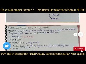 Evolution Class 12 Tarun Sir | PW Biology | Handwritten Evolution Notes for NEET 2026