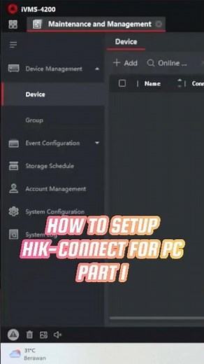 Hik-Connect For PC | Part 1 #cctv #cctvcamera #hikvision