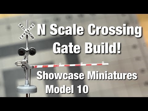 N Scale Crossing Gate! Building my first Showcase Miniatures kit!