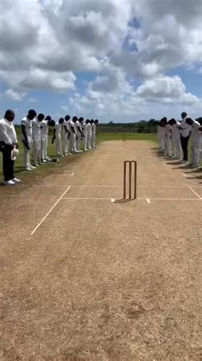 A moment of silence in honor of Mr. Edwin Martindale during the GSSS VS GAMS Cricket Match. Gone but never forgotten. 🙏🏾🏏🪽 | The Graydon Sealy Secondary School