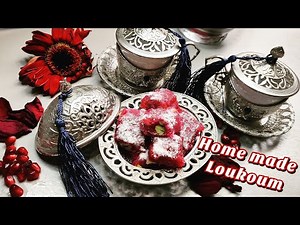 Loukoum fait maison sans colorant ni arôme artificiel. Home made Turkish delight
