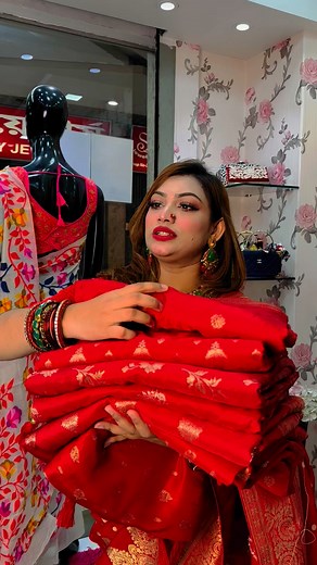 58K views · 788 reactions | Red Muga Silk Khaddi Saree ❤️ #trendingreels #red #wedding #traditional Mimosa Boutique | Mimosa Boutique | Facebook