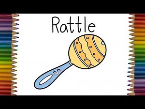 How to Draw a Rattle | Easy Drawing Tutorials for Kids by Colours and Wonders