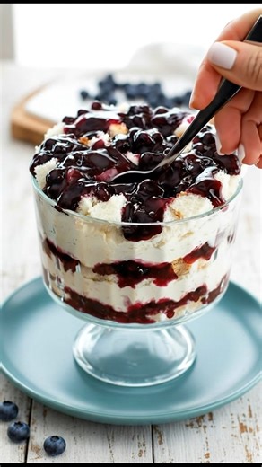 Sugar-Free Easy Blueberry Cheesecake Trifle A stunning no-bake trifle with fluffy cheesecake filling, tender cake cubes, and sweet blueberries—made Sugar-Free with healthier swaps. ​ Ingredients Cake layer (Sugar-Free) 1 angel food cake (use a sugar-free/low-sugar mix if available, or a store-bought “no sugar added” cake), cut into cubes ​ Cheesecake filling (Sugar-Free) 2 boxes (3.4 oz each) sugar-free instant cheesecake pudding mix (or sugar-free vanilla pudding if cheesecake isn’t available) 