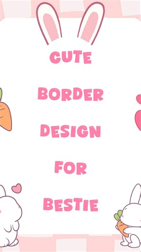 Cute Border Design For Bestie💗🎀✨️#shorts #borderdesign #views