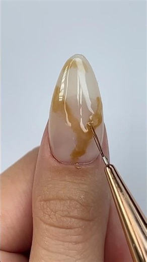 🍁 My NEW Favorite Way to Get Marble Nails for Fall 💅 #nails #fallnails #nailtutorial