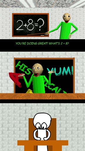 Baldi The Aftermath Animation Comparison #baldisbasics #shorts