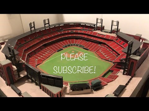 Busch Stadium 3D Printed Model. Home of the St Louis Cardinals. 3D CAD design and physical model