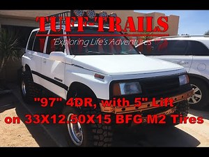 "97" 4DR. Geo Tracker/Suzuki Sidekick Lifts, Mods and BIG Tires #offroad