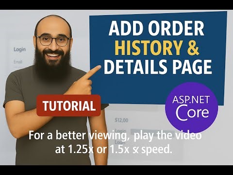 Add Order History & Details Page to eShopOnWeb | ASP.NET Core eCommerce Tutorial