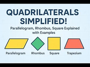 Quadrilaterals Simplified! Parallelogram, Rhombus, Square Explained with Examples