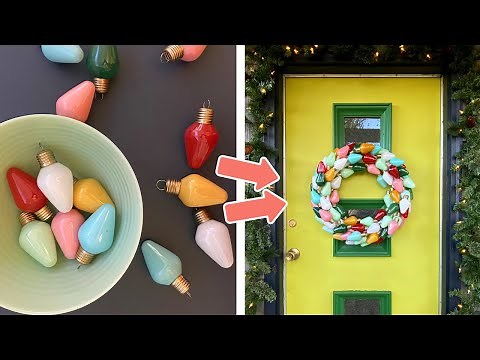 Oversized Vintage Bulb Wreath Tutorial | How to Make a Wreath