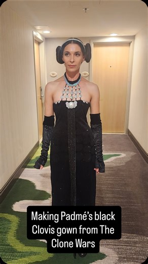 Danielle on Instagram: "My latest last minute AmiDHDala: The Rise of Clovis. It was a fun challenge. And honestly, I underestimated/didn’t anticipate some structural issues that resulted in me being a little afraid to walk around in it and will necessitate some reworking. But overall I love it - it’s just too fun to bring Clone Wars Padmé to life, right @cattaber? Many thanks to @sabaccforcharity for their presence and general awesomeness! #starwars #cosplay #padmeamidala #clonewars #laserengrav