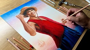 How a 17 hour drawing turned Luffy into stunning realistic art