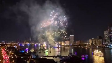 Diwali fireworks display in Dubai, UAE
