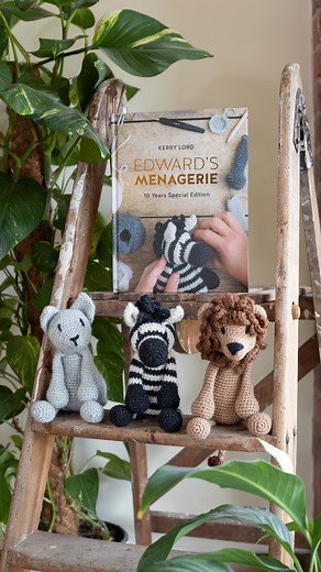 10 years since Edward’s Menagerie first published, and we’re getting ready to release a very special new edition. 🐅🦧🦍🦏🦬🐄🫏🐐🐕🐑 Here’s a flick through the new hardback exclusively available directly from TOFT. In the decade since its first publication i’ve revisited and revised patterns as additional techniques and new colours have become available. This 2024 edition contains 17 new patterns that are not featured in the original book, and a further 13 revised patterns which have been rewo