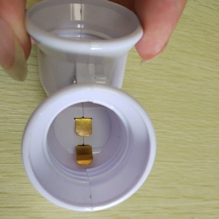 Easter 2 in 1 E27 to 2 E27 Lamp Socket Splitter Adapter Light Bulb Base Stand Holder Train Christmas Lights Christmas Lights Cord Christmas Light Replacement Bulbs with Tabs Xmas Lights Light String - Walmart.ca