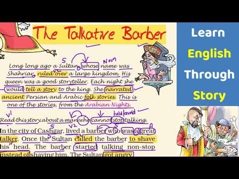The Talkative Barber Story || Class 5 English || Learn English Through Story || Story Reading