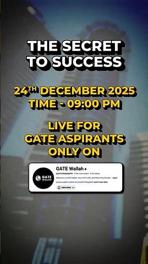 The Secret To Success For GATE Aspirants #PW #GATE