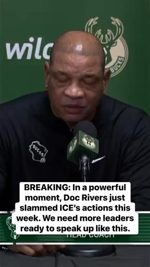 BREAKING: In a powerful moment, Doc Rivers just slammed ICE’s actions this week. We need more leaders ready to speak up like this. | Democratic Wins Media