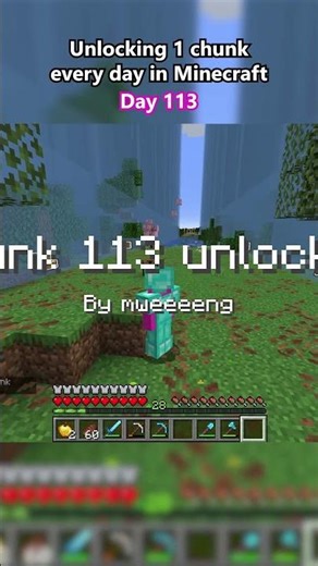 Unlocking 1 chunk every day in Minecraft | Day 113