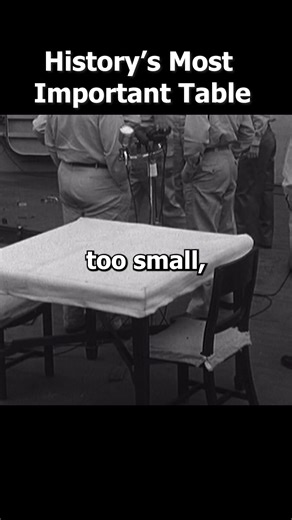 88K views · 1.4K reactions | Did you know the Japanese surrender papers that ended WWII weren’t signed on a grand desk — but on a simple folding table from the crew’s mess hall? History doesn’t always happen in the way you’d expect. | The World War II Foundation | Facebook