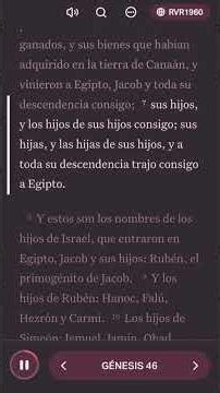 Génesis capitulo 46 en adelante