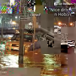 345K views · 3.3K reactions | Wild weather lashes Hobart, with hallways and roads becoming rivers and creeks. | ABC News | Facebook