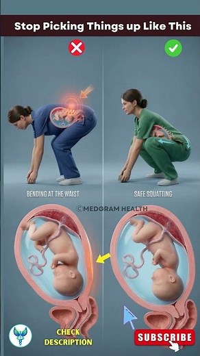 STOP Bending Like This! 🛑 Pregnancy Movement Tips Lifting Safely