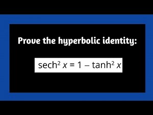 Prove Hyperbolic Identity sech2x=1-tanh2x | Functions and Limits | Hyperbolic | Pythagoras Math