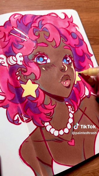 Sketchbook Of Art: Drawing Acne Scars with Markers - Art Tutorial
