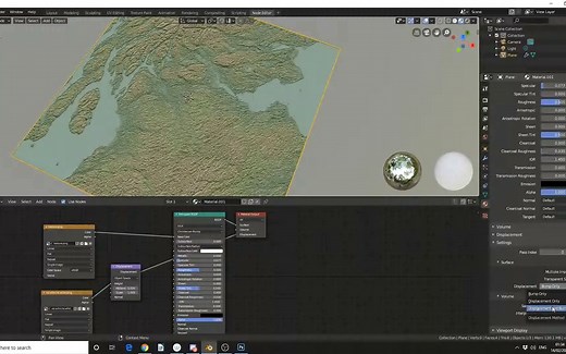 地形工具 从OpenTopography导出高度图和纹理到Blender