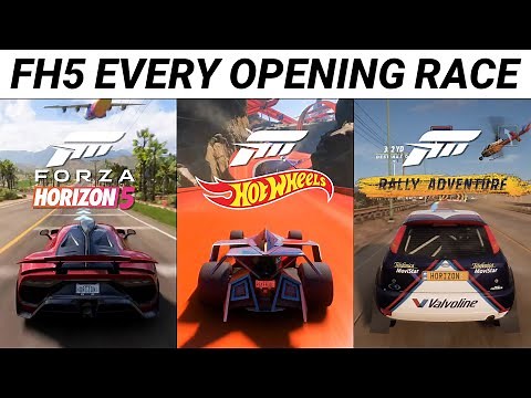 Forza Horizon 5 All Intros, Every Initial Drive & Opening Race in FH5, Hot Wheels, Rally Adventure