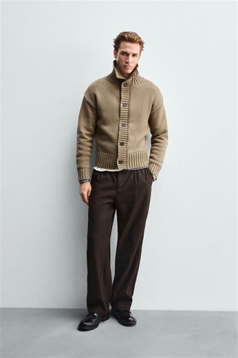 TEXTURED KNIT CARDIGAN