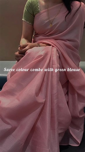 saree combo with green blouse #outfitidea #saree #fashion