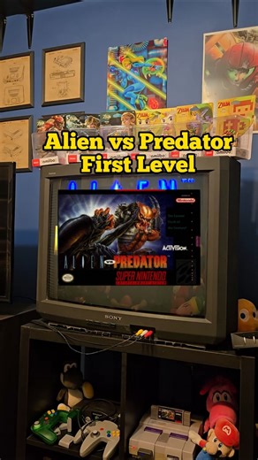 Alien vs Predator First Level #snes #retrogaming #alienvspredator