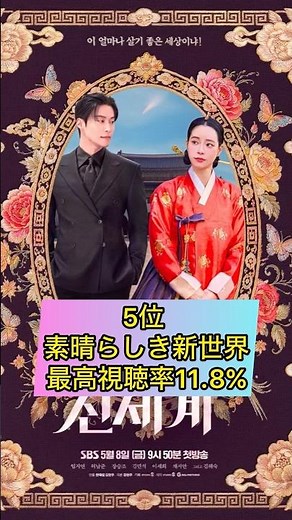 2026年上半期韓国ドラマ視聴率ランキングTOP10 #韓国ドラマ #素晴らしき新世界 #イムジヨン #ホナムジュン #21世紀の大君夫人 #エージェントキム