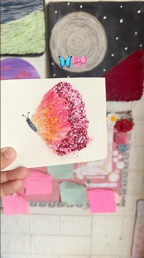 Let's draw butterfly using Oil pastels. #drwaing #oilpastel #craftiummah #ytshort