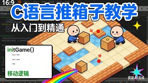 C语言项目：推箱子（全集教程）最详细的游戏教程，全面解析推箱子多种功能实现，带你轻松上手！