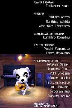 Animal Crossing: Wild World (NDS) (K.K. Condor) - Credits