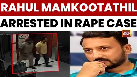 Expelled Congress MLA Rahul Mamkootathil arrested in third sexual assault case in Kerala