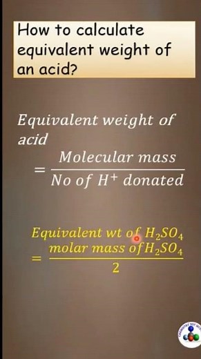 How to calculate equivalent weight?