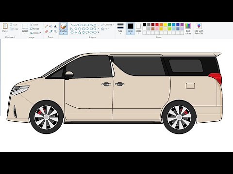 How to draw Toyota Vellfire / Alphard Car on computer | Drawing Toyota Car.