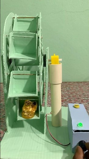 Diy ! Cardboard Mini Ferris Wheel Stable That’s Working Science Project Craft #Ferriswheel